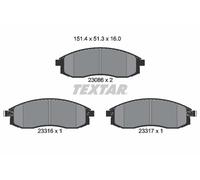 TEXTAR 2308602 Brake Pad Set, disc brake for MITSUBISHI