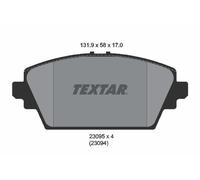 Textar 2309501 Front Axle Disc Brake Pad Set Fits Nissan