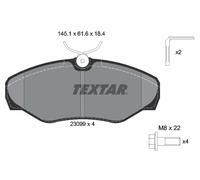 TEXTAR 2309902 Brake Pad Set, disc brake for ,NISSAN,OPEL,RENAULT,VAUXHALL