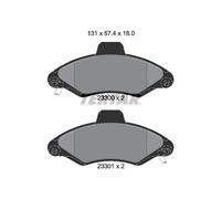 Textar Front Brake Pads fits Ford Escort Classic FWD Mk VII AFL,GAL 2330002