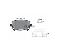 Brake pads 2332607 TEXTAR for BENTLEY AUDI