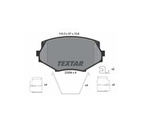 Textar Brake Pad Set 2335404 - Front for Mazda MX-5 (Miata I/II)