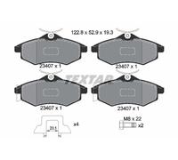 Textar Front Brake Pads fits Citroën C3 C2 Enterprise 2340702