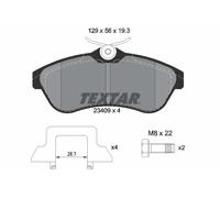 TEXTAR 2340902 Brake Pad Set, disc brake for CITRO?N