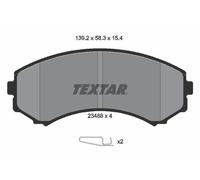 Textar 2348801 Front Brake Pad Set Fits Isuzu Mazda Mitsubishi Nissan Axiom E