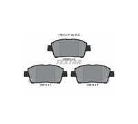 Textar 2351002 Brake Pad Set, Disc Brake