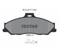 TEXTAR 2354001 Brake Pad Set, disc brake for FORD,FORD ASIA & OCEANIA,FORD AUSTR