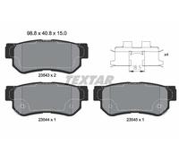 Textar 2354301 Rear Axle Disc Brake Pad Set Fits Hyundai Kia Ssangyong