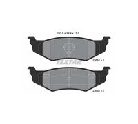 Textar Rear Brake Pads 2356102 - Disc Brake Set for Chrysler Neon, Tacuma, Stratus, 300M, Sebring