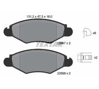 Genuine OE Textar Brake Pads Full Set Of 4 Front With Accessories 2359703