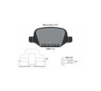 TEXTAR 2360102 Brake Pads Set Rear for 500 Vesta Ypsilon Panda Idea Musa Punto 5