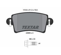 Textar 2366901 Rear Brake Pad Set Fits Nissan Opel Renault Vauxhall Interstar