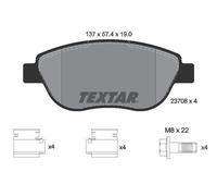 Textar 2370803 Front Brake Pad Set Fits Citroën Emgrand Fengxing Fiat Geely 1007