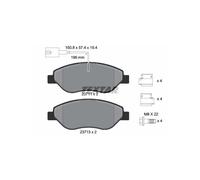 Genuine OE Textar Brake Pads Full Set Of 4 Front With Accessories 2371104