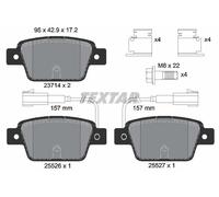 Textar Car Brake Pad Rear Integrated Wear Warning Contact For Chrysler 2371403