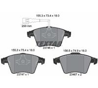 TEXTAR 2374601 Brake Pad Set, disc brake for VW