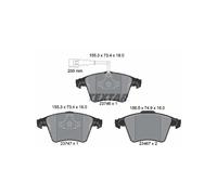 Textar 2374601 Front Axle Disc Brake Pad Set Fits VW