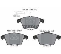 Textar 2374601 Front Brake Pad Set Fits VW California Multivan Transporter