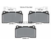 Textar 2375603 Front Brake Pad Set Fits Alfa Romeo Giulietta