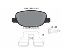 TEXTAR 2376002 Brake Pad Set, disc brake for ALFA ROMEO,LANCIA
