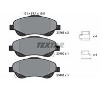 Textar Front Brake Pads fits Toyota Avensis Corolla 2376802