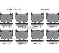 For Mercedes Genuine OE Textar Brake Pads Full Set Of 4 Front 2394301