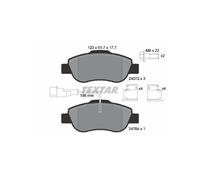 TEXTAR 2407202 Brake Pads Set Front for 500 Ka