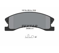 Front Brake Pad Set With Acoustic Wear Warning Fits Jeep Grand Cherokee TEXTAR