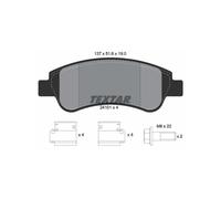 TEXTAR 2410101 Brake Pads Set Front for Partner Berlingo DS 1007 C3 C2 C4 Xsara