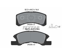 Textar 2422901 Front Brake Pad Set Fits Daihatsu Dodge Mitsubishi Nissan Perodua