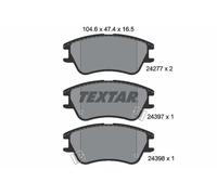 Textar 2427701 Front Brake Pad Set Fits Dodge Hyundai Inokom Kia Atos Prima