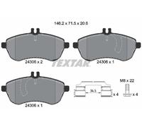 TEXTAR 2430601 Brake Pad Set, disc brake for MERCEDES-BENZ,MERCEDES-BENZ (BBDC)