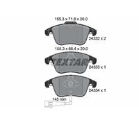 TEXTAR 2433301 Brake Pad Set, disc brake for ,AUDI,AUDI (FAW),BORGWARD,SEAT,VW