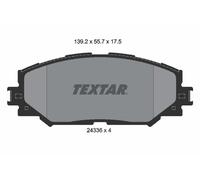TEXTAR 2433601 Brake Pad Set, disc brake for LEXUS,SCION,SUBARU,TOYOTA,TOYOTA (F