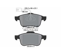 For Alfa Romeo Dodge Genuine OE Textar Brake Pads Full Set Of 4 Front 2434001