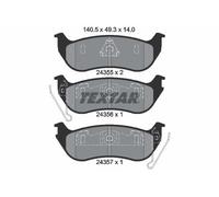 Textar 2435501 Rear Brake Pad Set Fits Jeep Cherokee Wrangler