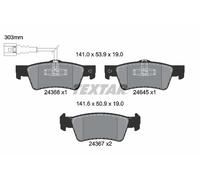 Textar Rear Brake Pads 2436801 for VW - Genuine OE - Integrated Wear Warning Contact - Set of 4
