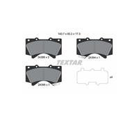 TEXTAR 2438601 Brake Pad Set, disc brake for ,HYUNDAI,LEXUS,TOYOTA,TOYOTA (FAW)