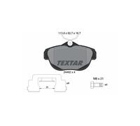 TEXTAR 2446201 Brake Pads Set Rear for Citroen C6