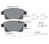 Textar Brake Pads 2448601 Rear – Full Set of 4 with Caliper Screws & Wear Contact for Ford