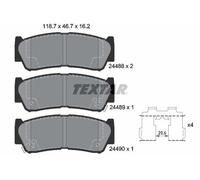 Textar 2448801 Rear Brake Pad Set Fits Fengxing Hyundai Inokom Jac Ldv Maxus D90