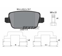 Textar 2453703 Rear Brake Pad Set Fits Ford Focus Galaxy Kuga Mondeo S-max