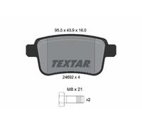 Rear Brake Pad Set For Disc Fits Mercedes-Benz Citan Nissan NV250 TEXTAR 2469204