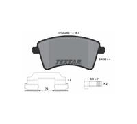 TEXTAR 2469301 Brake Pads Set Front for Kangoo Citan