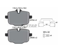 Textar 2470401 Rear Brake Pad Set Fits Bmw 5 6 7 8 Series Ix X3 X4 X5 X6 X7