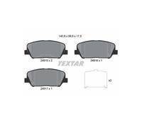 Textar 2491501 Front Disc Brake Pad Set Fits Hyundai Kia