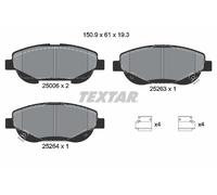 Genuine OE Textar Brake Pads Full Set Of 4 Front With Accessories 2500601