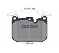 TEXTAR 2502801 Brake Pad Set, disc brake for BMW,BMW (BRILLIANCE)