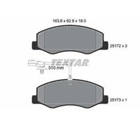 Textar 2517201 Rear Brake Pad Set Fits Nissan Opel Renault Vauxhall Interstar