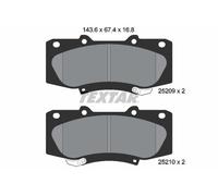Front Brake Pad Set With Acoustic Wear Warning Fits Toyota Hilux Vigo TEXTAR